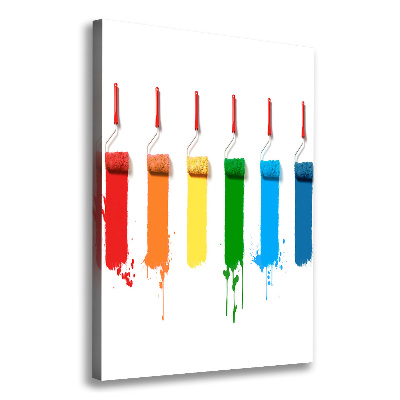 Foto auf leinwand vertikales Farbrollen