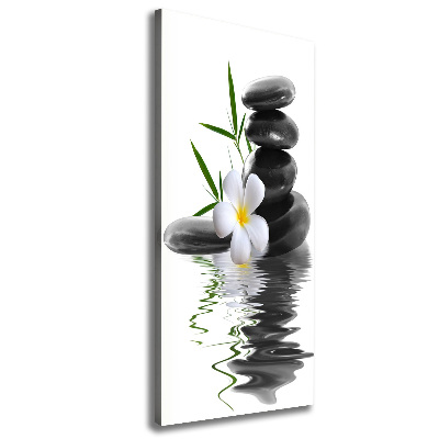 Wandbild vertikales Orchidee und Steine