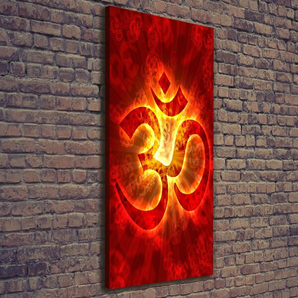 Foto auf leinwand vertikales Brennendes Om-Zeichen