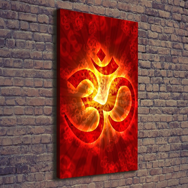 Foto auf leinwand vertikales Brennendes Om-Zeichen