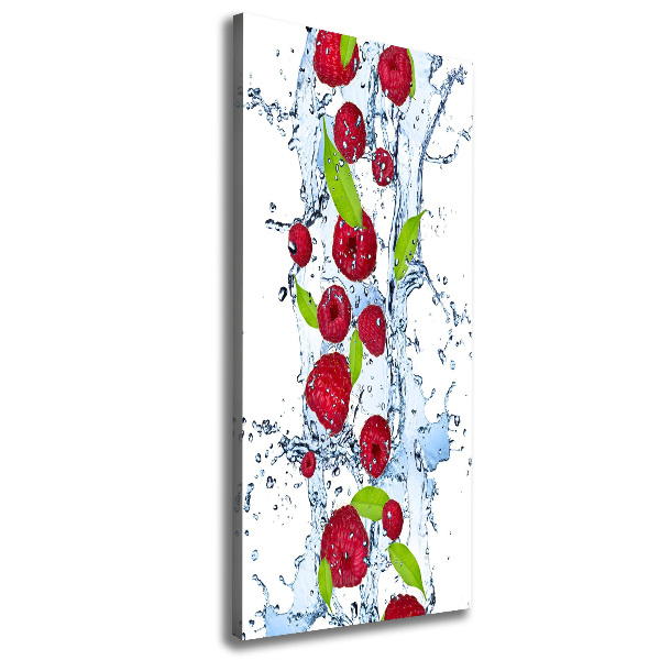 Foto leinwand vertikales Himbeeren