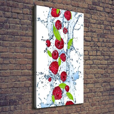 Foto leinwand vertikales Himbeeren