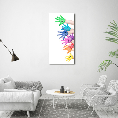 Foto auf leinwand vertikales Bemalte Hände