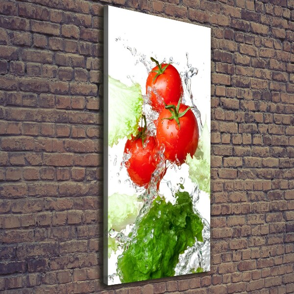 Wandbild vertikales Tomaten und Salat
