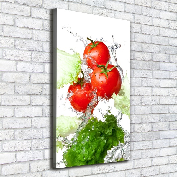Wandbild vertikales Tomaten und Salat