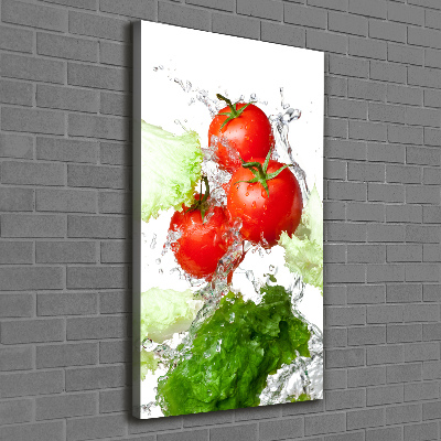 Wandbild vertikales Tomaten und Salat