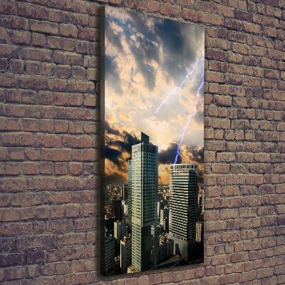 Wandbild vertikales Sturm über Warschau