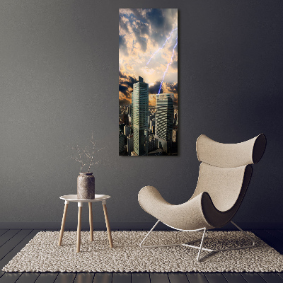 Wandbild vertikales Sturm über Warschau