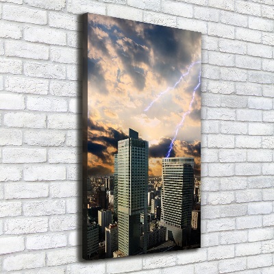 Wandbild vertikales Sturm über Warschau