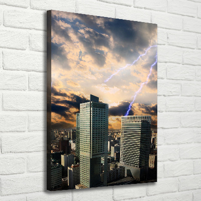 Wandbild vertikales Sturm über Warschau