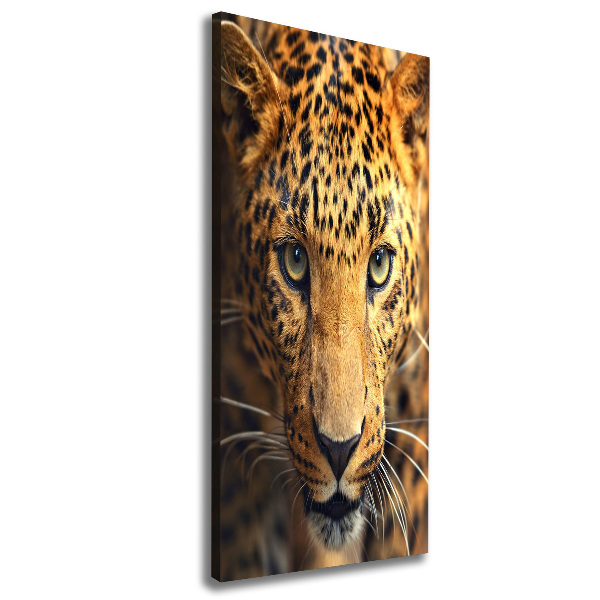 Foto leinwand vertikales Leopard