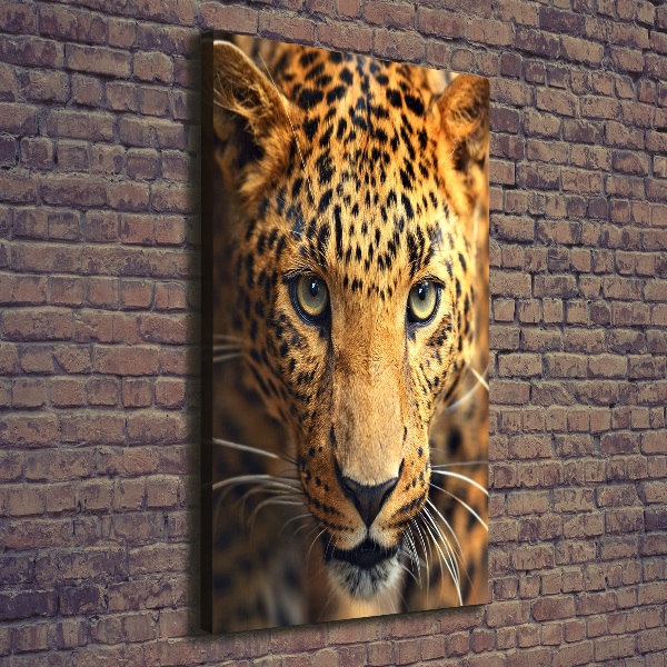 Foto leinwand vertikales Leopard