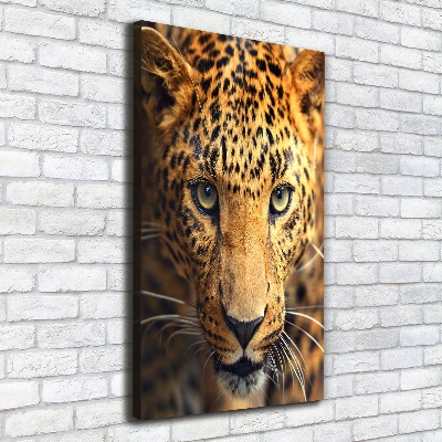 Foto leinwand vertikales Leopard