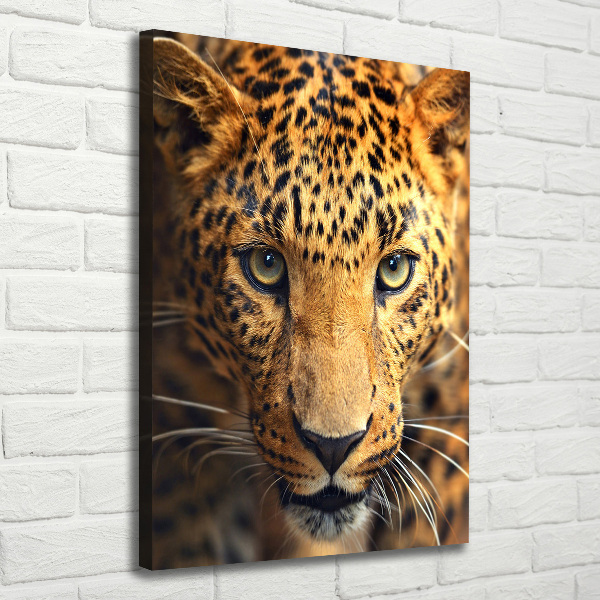 Foto leinwand vertikales Leopard