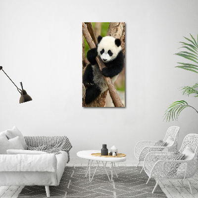 Wandbild vertikales Panda auf einem Baum