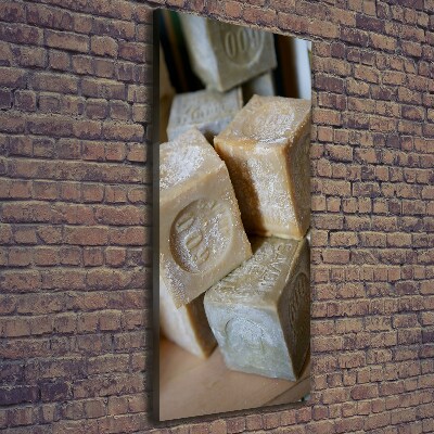 Foto leinwand vertikales Seife