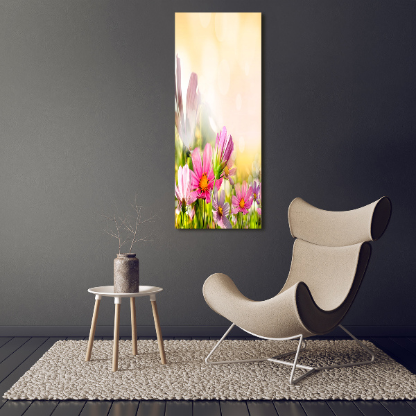 Wandbild vertikales Wildblumen