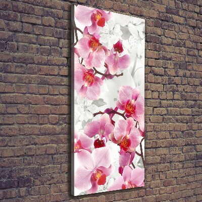 Foto leinwand vertikales Rosa Orchidee