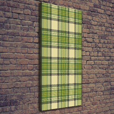 Foto leinwand vertikales Grün kariert