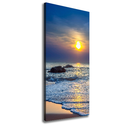 Wandbild vertikales Sunset Beach