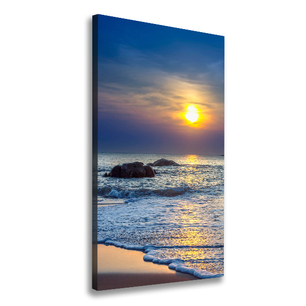 Wandbild vertikales Sunset Beach