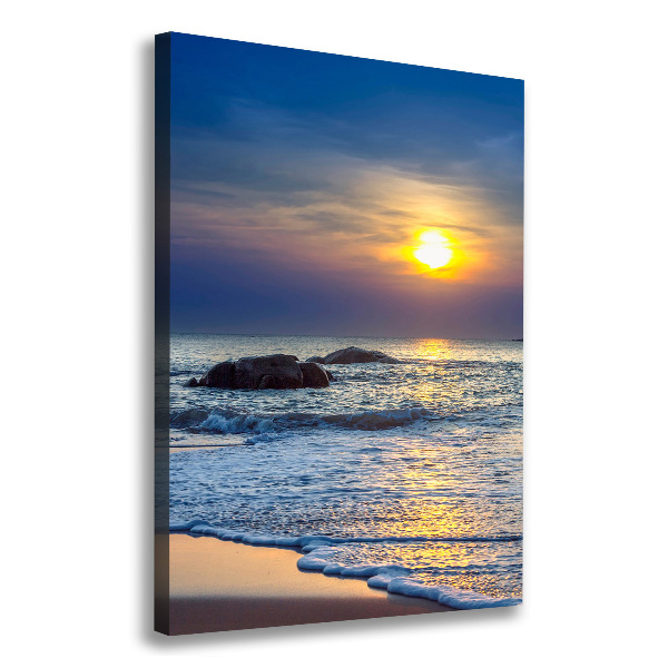 Wandbild vertikales Sunset Beach