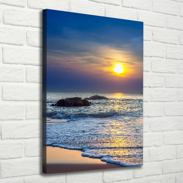 Wandbild vertikales Sunset Beach