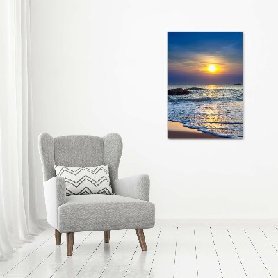 Wandbild vertikales Sunset Beach