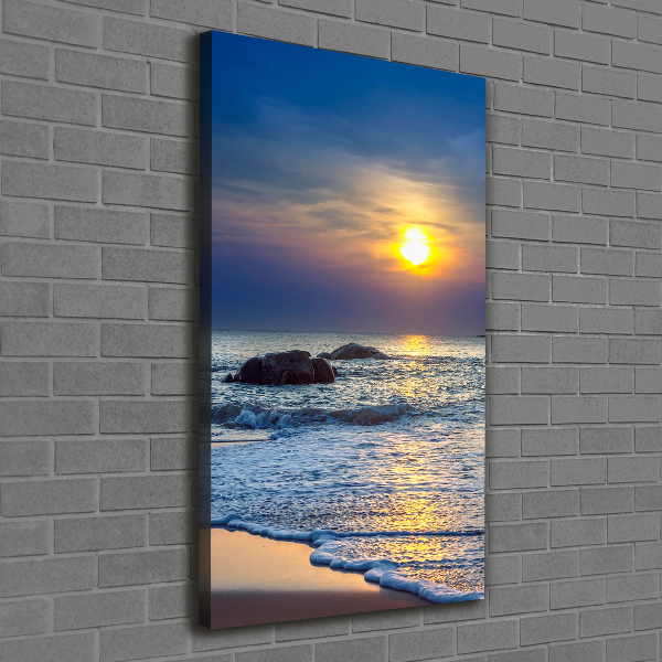 Wandbild vertikales Sunset Beach