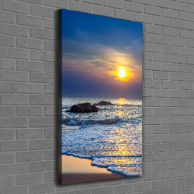 Wandbild vertikales Sunset Beach