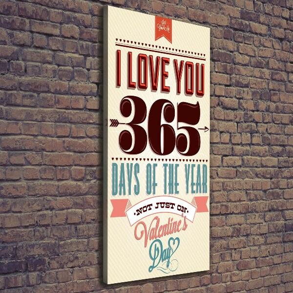 Foto leinwand vertikales Valentinstag