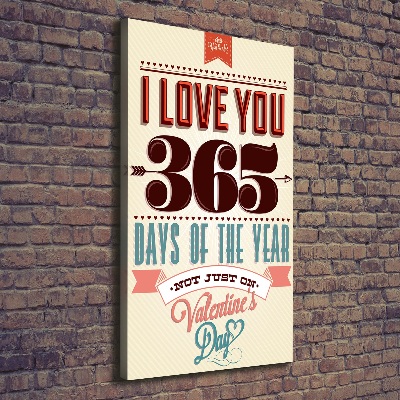 Foto leinwand vertikales Valentinstag