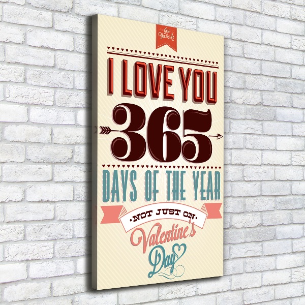 Foto leinwand vertikales Valentinstag