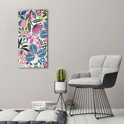 Foto auf leinwand vertikales Blumen