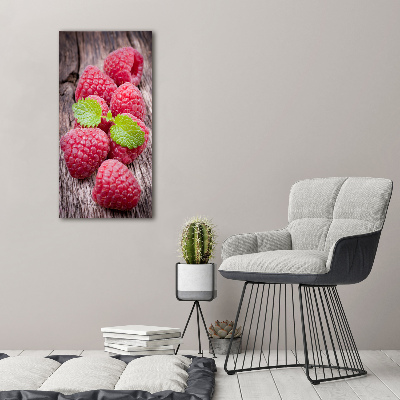 Foto auf leinwand vertikales Himbeeren