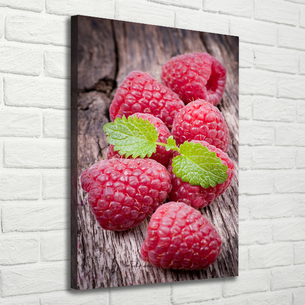 Foto auf leinwand vertikales Himbeeren
