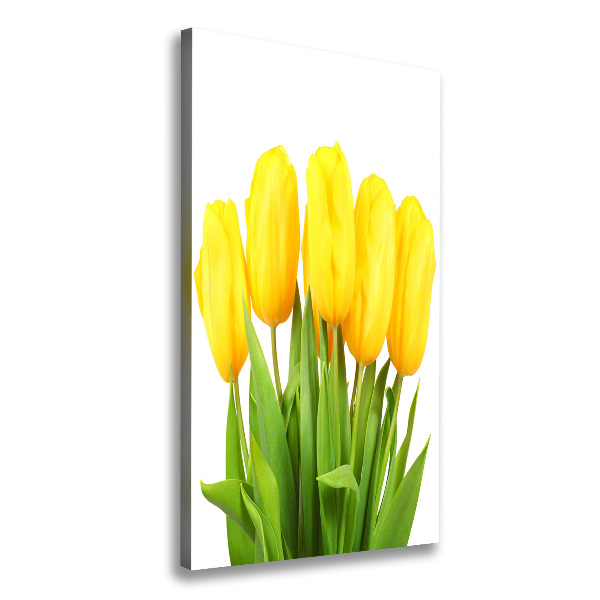 Wandbild vertikales Gelbe Tulpen