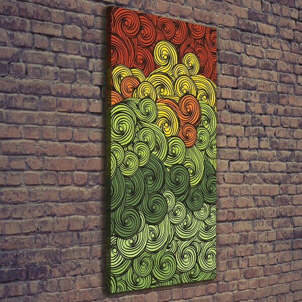 Foto auf leinwand vertikales Bunte Wellen