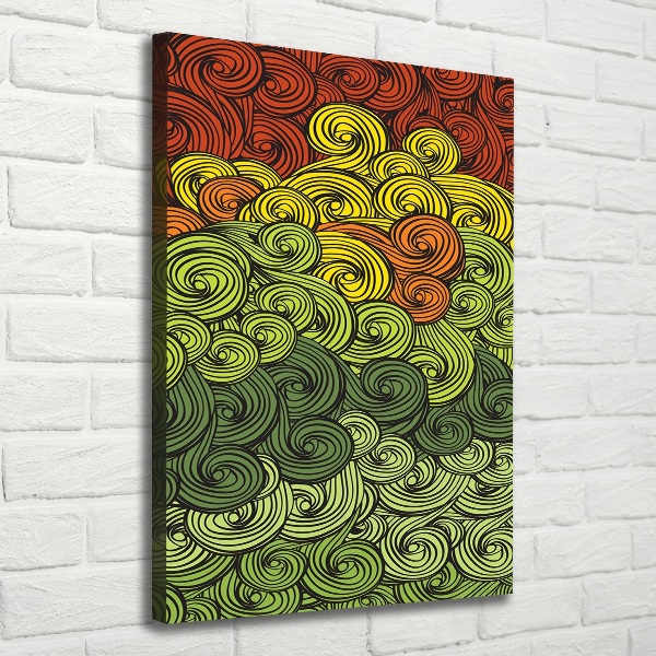 Foto auf leinwand vertikales Bunte Wellen