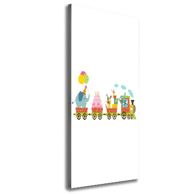 Foto leinwand vertikales Fröhlicher Zug