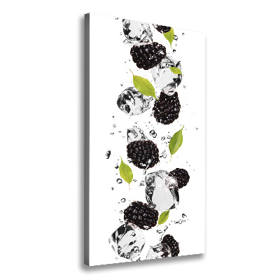 Wandbild vertikales Brombeeren und Wasser
