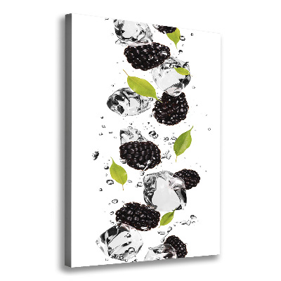 Wandbild vertikales Brombeeren und Wasser
