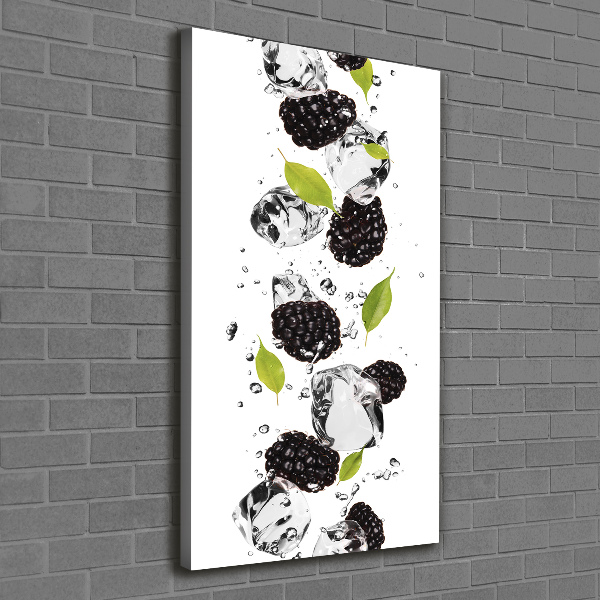 Wandbild vertikales Brombeeren und Wasser
