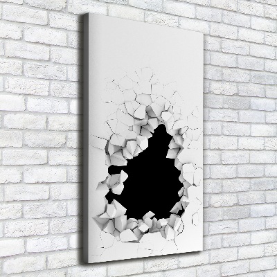 Foto leinwand vertikales Loch in der Wand