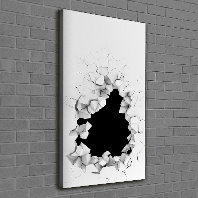 Foto leinwand vertikales Loch in der Wand