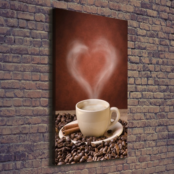 Foto leinwand vertikales Aromatischer Kaffee