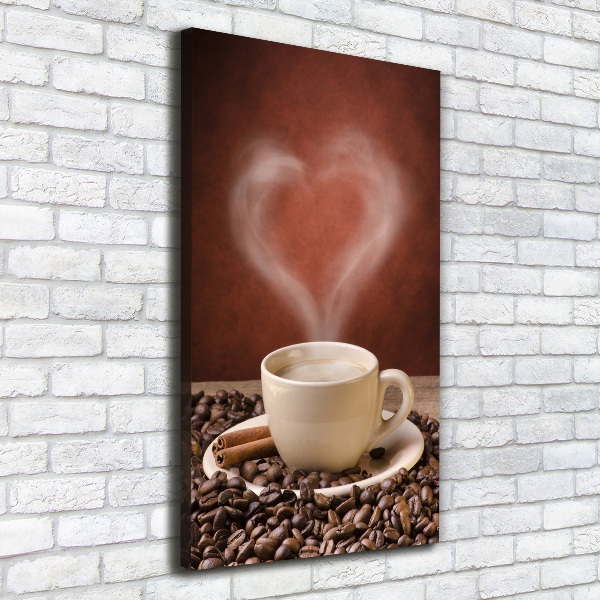 Foto leinwand vertikales Aromatischer Kaffee