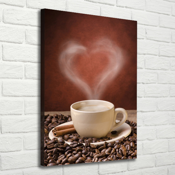 Foto leinwand vertikales Aromatischer Kaffee