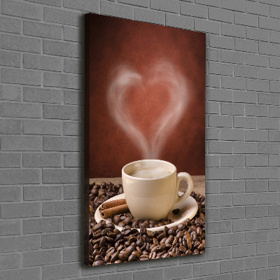 Foto leinwand vertikales Aromatischer Kaffee