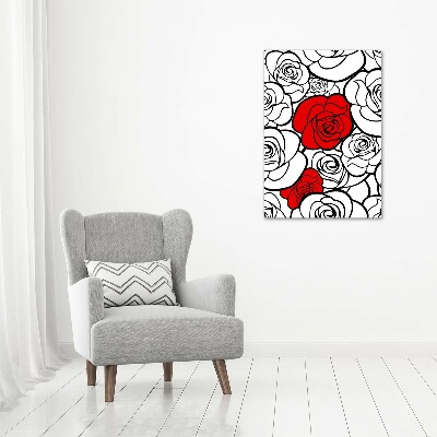 Foto leinwand vertikales Rosen